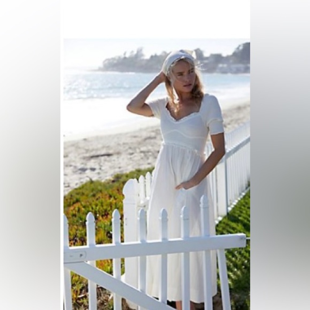 NWT Free People Sunshine Season Midi Dress Ivory S